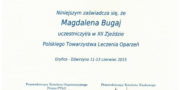 Zertifikat - Magdalena Bugaj