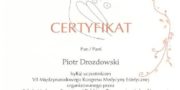 Zertifikat - Piotr Drozdowski