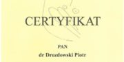 Zertifikat - Piotr Drozdowski